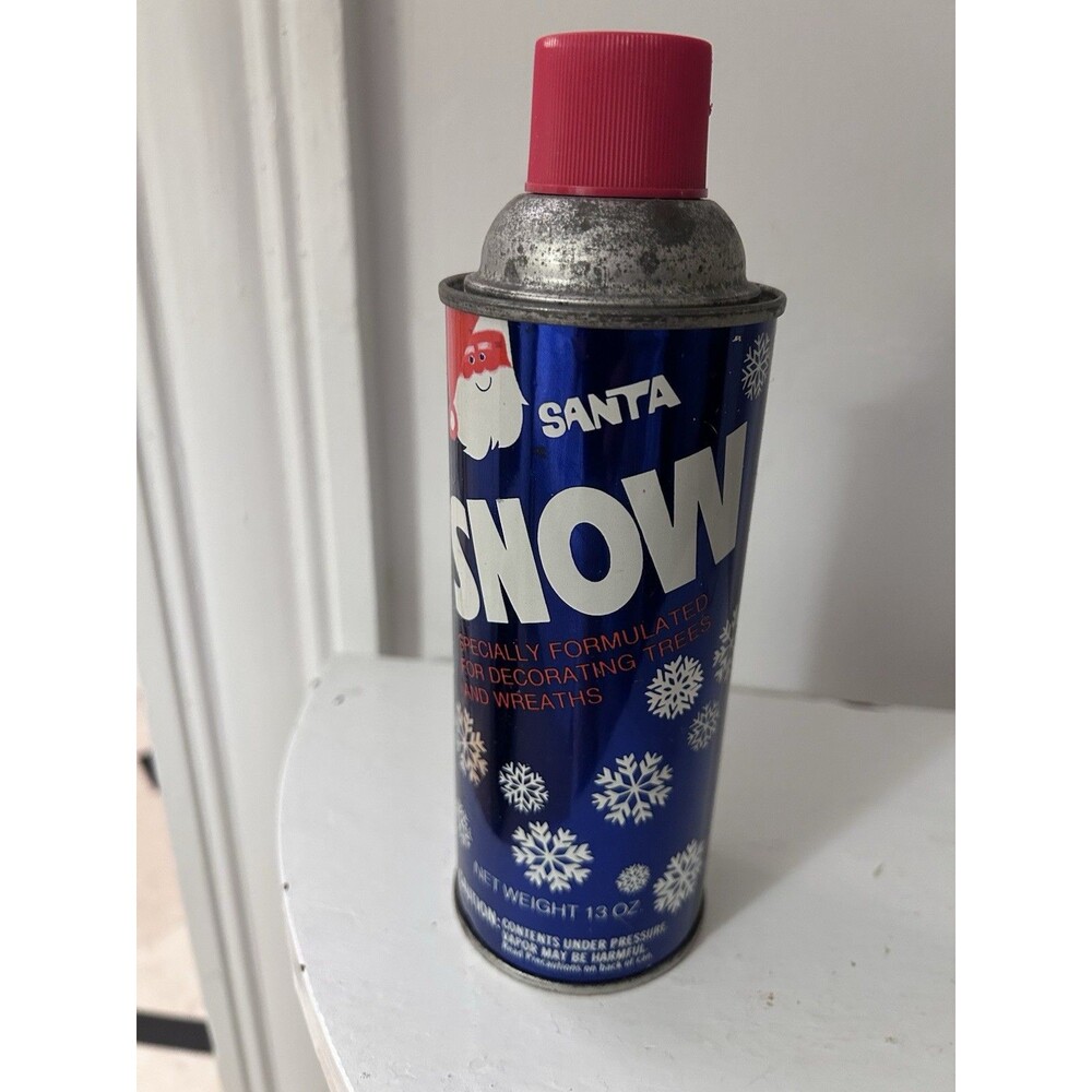 SANTA SPRAY SNOW CAN 13 OUNCES NEW; NEVER USED CHRISTMAS HOLIDAY WINDOWS